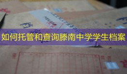 如何托管和查询滕南中学学生档案