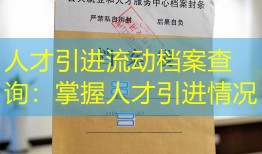 人才引进流动档案查询：掌握人才引进情况
