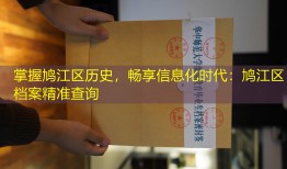 掌握鸠江区历史，畅享信息化时代：鸠江区档案精准查询