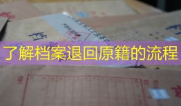 了解档案退回原籍的流程