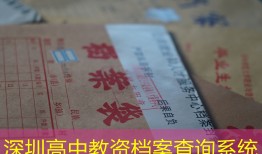 深圳高中教资档案查询系统