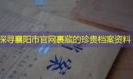 探寻襄阳市官网裹藏的珍贵档案资料