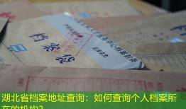 湖北省档案地址查询：如何查询个人档案所在的机构？