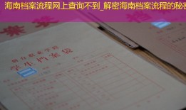 海南档案流程网上查询不到_解密海南档案流程的秘密