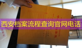 西安档案流程查询官网电话