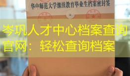 岑巩人才中心档案查询官网：轻松查询档案