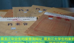 黑龙江毕业生档案查询网址_黑龙江大学生档案查询：想了解你的个人档案资料，就来这里吧！