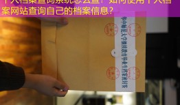 个人档案查询系统怎么查？如何使用个人档案网站查询自己的档案信息？