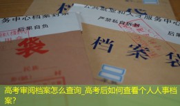 高考审阅档案怎么查询_高考后如何查看个人人事档案？