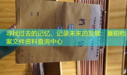 寻找过去的记忆，记录未来的发展：襄阳档案文件资料查询中心