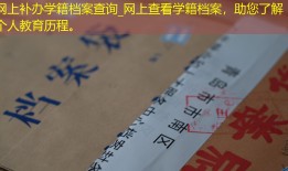 网上补办学籍档案查询_网上查看学籍档案，助您了解个人教育历程。