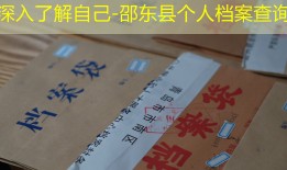 深入了解自己-邵东县个人档案查询