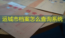 运城市档案怎么查询系统