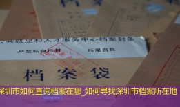 深圳市如何查询档案在哪_如何寻找深圳市档案所在地