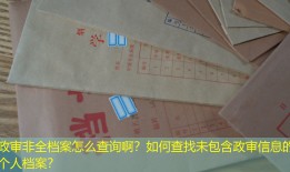 政审非全档案怎么查询啊？如何查找未包含政审信息的个人档案？