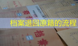 档案退回原籍的流程