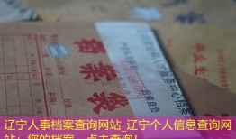 辽宁人事档案查询网站_辽宁个人信息查询网站：您的档案，点击查询！