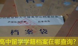 高中留学学籍档案在哪查询？