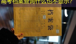 高考档案查询什么也不显示？