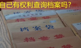 自己有权利查询档案吗？