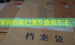 深圳档案归属及查询方法