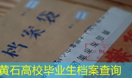 黄石高校毕业生档案查询