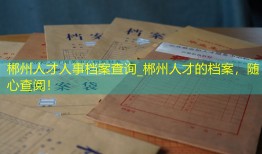 郴州人才人事档案查询_郴州人才的档案，随心查阅！