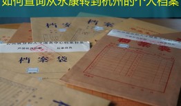 如何查询从永康转到杭州的个人档案