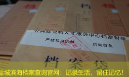盐城滨海档案查询官网：记录生活，留住记忆！