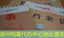 湖州档案代办中心地址查询
