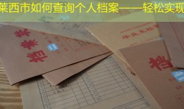 莱西市如何查询个人档案——轻松实现