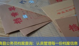 高县公务员档案查询：认真管理每一份档案信息