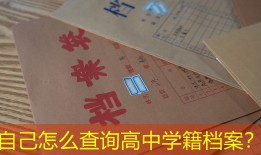 自己怎么查询高中学籍档案？