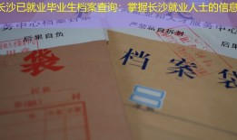 长沙已就业毕业生档案查询：掌握长沙就业人士的信息