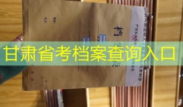 甘肃省考档案查询入口