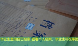 毕业生查询自己档案_查看个人档案，毕业生尽在掌握