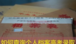 如何查询个人档案高考录取
