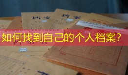 如何找到自己的个人档案？