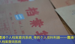 霞浦个人档案查询系统_寻找个人资料利器——霞浦个人档案查询系统