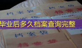 毕业后多久档案查询完整