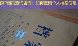 落户档案查询咨询：如何查询个人档案信息
