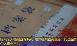 绍兴个人档案查询系统_绍兴档案查询服务：打造全新个人查档平台！