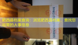 肥西县档案查询：浏览肥西县档案，查找您所需的人事信息