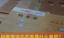 档案查询不在库是什么意思？
