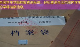 全国学生学籍档案查询系统：轻松查询全国范围内学生的学籍档案信息。