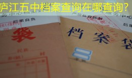 庐江五中档案查询在哪查询？