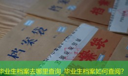 毕业生档案去哪里查询_毕业生档案如何查阅？