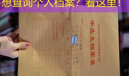 想查询个人档案？看这里！