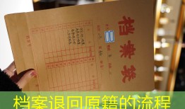 档案退回原籍的流程