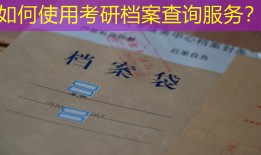 如何使用考研档案查询服务？